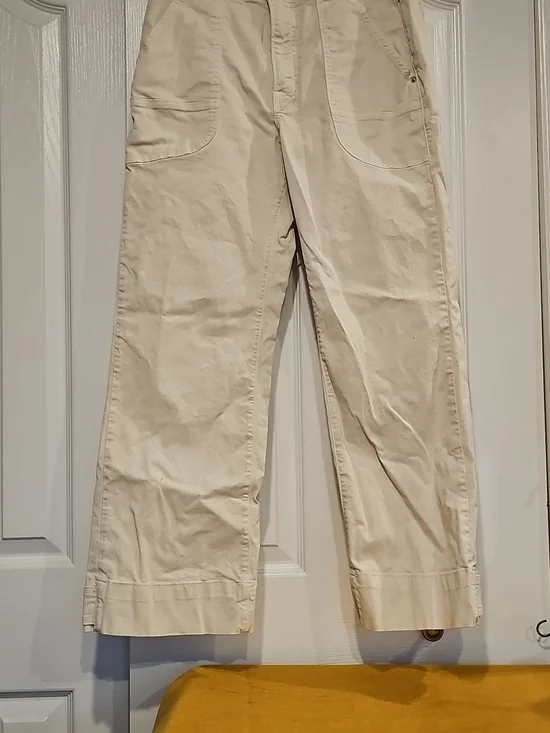 Veronica Beard Marley Convertible Leg High Rise Utility Pant Ecru Sz 29 - Picture 4 of 13